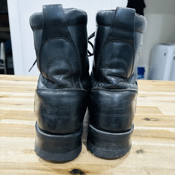 Harley-Davidson Men's Faded Glory Black Leather Motorcycle Riding Boots Size 10 - Picture 6 of 13